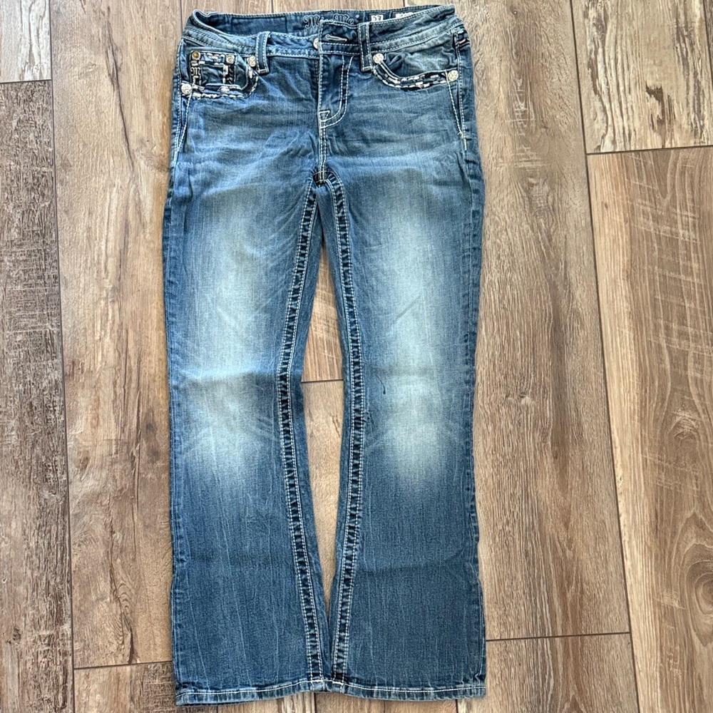 Miss Me Women's Boot Cut Jeans in Faded Blue